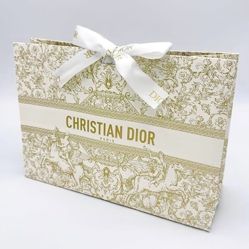 Dior Gold and Cream Limited Edition Gift Bag